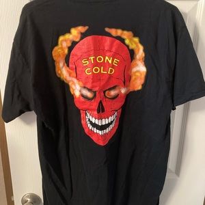 Authentic WWE stone cold Steve Austin 3:16 red skull t shirt size L